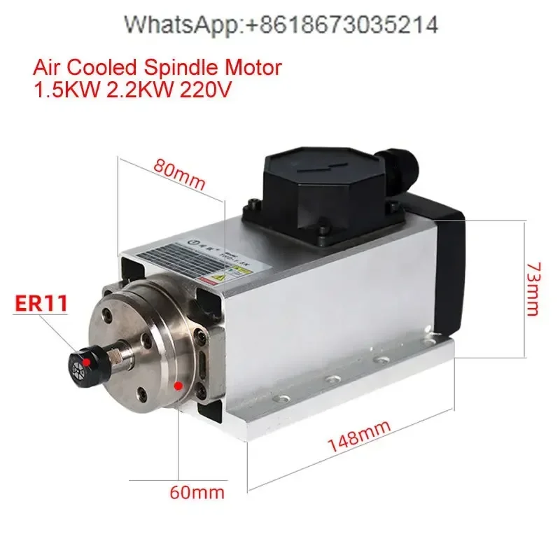 มอเตอร์แกนหมุน CNC 800W 1.5W 2 - Er20 Collet Chuck Spindle Motor 220V บทวิจารณ์และราคา